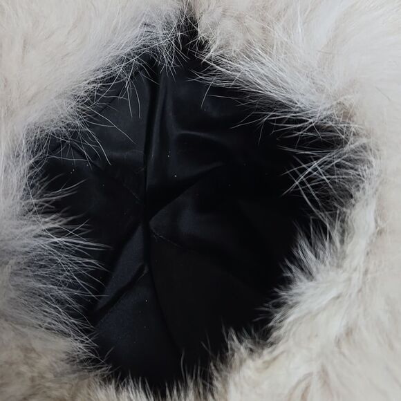 White and Brown Fur Vintage Hat - Picture 6 of 6